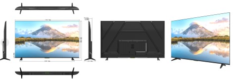 مواصفات تلفزيون QLED - 65&quot; T2+Android13+Bluetooth
