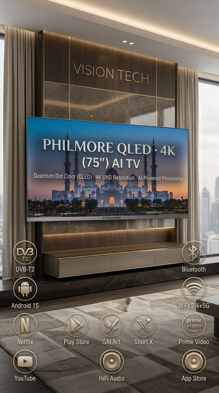 PHILMORE TV - شاشة QLED 4K